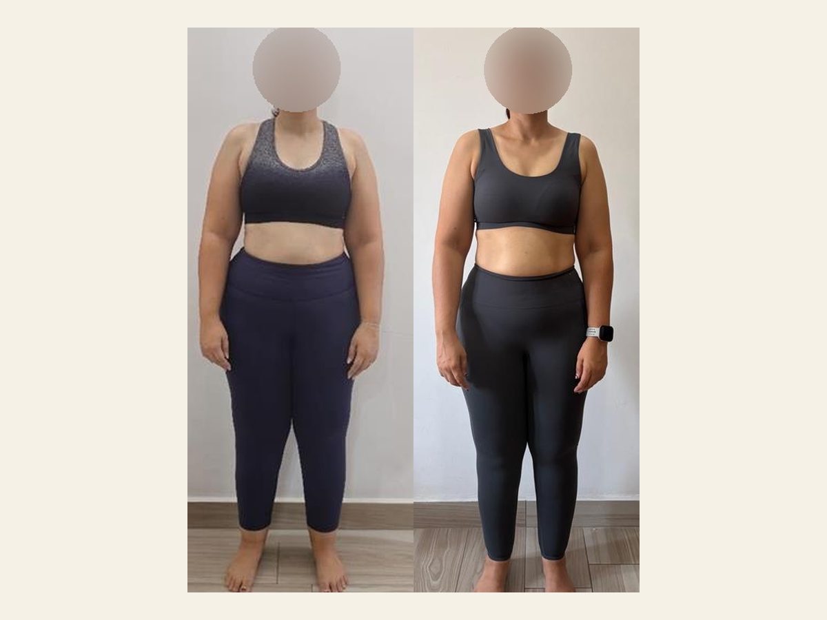 Chetna Built By Riz progress comparison proof, face blurred